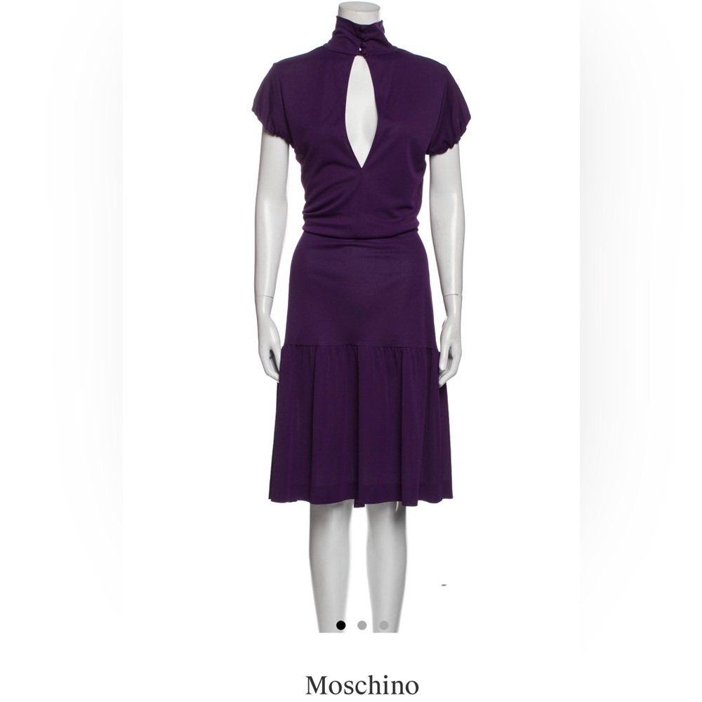 Moschino Mock Neck Midi Length Dress